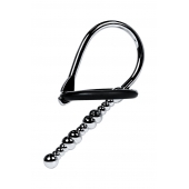 Серебристый уретральный плаг-бусины TOYFA Metal с мягким фиксириющим кольцом - ToyFa - купить с доставкой в Нефтекамске