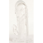 Прозрачная гелевая насадка с клиторальным отростком - 13 см. - Toyfa Basic - в Нефтекамске купить с доставкой