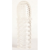 Прозрачная закрытая гелевая насадка - 13,5 см. - Toyfa Basic - в Нефтекамске купить с доставкой