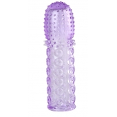 Насадка гелевая фиолетовая с точками, шипами и наплывами - 13,5 см. - Toyfa Basic - в Нефтекамске купить с доставкой