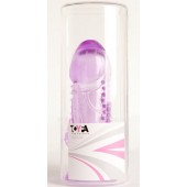 Фиолетовая гелевая насадка с шипами - 13 см. - Toyfa Basic - в Нефтекамске купить с доставкой