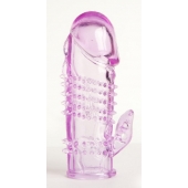 Фиолетовая насадка с коготком и шипами - 13 см. - Toyfa Basic - в Нефтекамске купить с доставкой