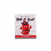 Стимулирующий презерватив-насадка Roll   Ball Strawberry - Sitabella - купить с доставкой в Нефтекамске