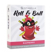 Стимулирующий презерватив-насадка Roll   Ball Raspberry - Sitabella - купить с доставкой в Нефтекамске