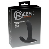 Черный вибромассажер простаты с функцией римминга Plug with Perineum Stimulator - 16,6 см. - Orion - в Нефтекамске купить с доставкой