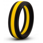 Черно-желтое силиконовое эрекционное кольцо Silicone Go Pro Cock Ring - Blush Novelties - в Нефтекамске купить с доставкой