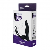 Черный вибромассажер простаты P-PLEASER W ERECTION ENHANCE - Dream Toys - в Нефтекамске купить с доставкой