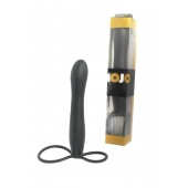 Черная насадка на пенис для двойной стимуляции Mojo BlackJack - 15 см. - Seven Creations - в Нефтекамске купить с доставкой