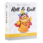 Стимулирующий презерватив-насадка Roll   Ball Banana - Sitabella - купить с доставкой в Нефтекамске