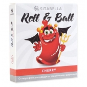 Стимулирующий презерватив-насадка Roll   Ball Cherry - Sitabella - купить с доставкой в Нефтекамске