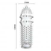 Закрытая прозрачная насадка Crystal sleeve - 14,2 см. - Erowoman-Eroman - в Нефтекамске купить с доставкой