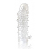 Закрытая прозрачная рельефная насадка Crystal sleeve - 13 см. - Erowoman-Eroman - в Нефтекамске купить с доставкой