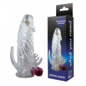 Закрытая прозрачная вибронасадка на пенис Crystal Sleeve Vibe - Erowoman-Eroman - в Нефтекамске купить с доставкой