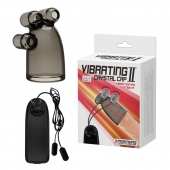 Дымчатая насадка-мастурбатор с вибрацией Vibrating Crystal Cap II - Baile - в Нефтекамске купить с доставкой