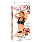 Черный податливый страпон Posable Partner Strap-On - 17,8 см. - Pipedream - купить с доставкой в Нефтекамске