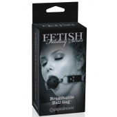 Черный кляп с дырочками Breathable Ball Gag - Pipedream - купить с доставкой в Нефтекамске