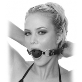 Черный кляп с дырочками Breathable Ball Gag - Pipedream - купить с доставкой в Нефтекамске