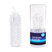 Закрытая рельефная насадка Crystal sleeve с усиками - 12 см. - Erowoman-Eroman - в Нефтекамске купить с доставкой