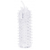 Закрытая рельефная насадка Crystal sleeve с усиками - 12 см. - Erowoman-Eroman - в Нефтекамске купить с доставкой