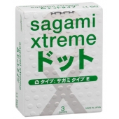 Презервативы Sagami Xtreme SUPER DOTS с точками - 3 шт. - Sagami - купить с доставкой в Нефтекамске