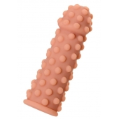 Телесная реалистичная насадка KOKOS Extreme Sleeve 02 с дополнительной стимуляцией - 12,7 см. - KOKOS - в Нефтекамске купить с доставкой