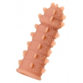 Телесная реалистичная насадка KOKOS Extreme Sleeve 04 с дополнительной стимуляцией - 12,7 см. - KOKOS - в Нефтекамске купить с доставкой