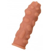 Телесная реалистичная насадка KOKOS Extreme Sleeve 11 с дополнительной стимуляцией - 12,7 см. - KOKOS - в Нефтекамске купить с доставкой