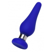 Синяя силиконовая анальная втулка с ограничителем - 10 см. - ToyFa в Нефтекамске Синяя силиконовая анальная втулка с ограничителем - 10 см. - ToyFa