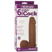 Насадка-мулат для трусиков Vac-U-Lock 6  ULTRASKYN Cock - 17,3 см. - Doc Johnson - купить с доставкой в Нефтекамске