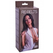 Коричневый поводок и чокер с кольцом Sofi - Rebelts - купить с доставкой в Нефтекамске