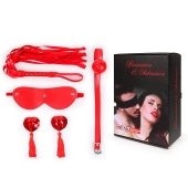 Пикантный набор БДСМ из 4 предметов в красном цвете - Notabu - купить с доставкой в Нефтекамске