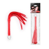 Красная плеть с рукоятью в оплетке - 28 см. - Notabu - купить с доставкой в Нефтекамске