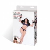 Чёрные манжеты для фиксации на кровати Bondage Bed Strap - Lux Fetish - купить с доставкой в Нефтекамске