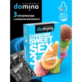 Презервативы для орального секса DOMINO Sweet Sex с ароматом мороженого - 3 шт. - Domino - купить с доставкой в Нефтекамске