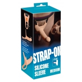 Силиконовый полый страпон на ремнях Silicone Strap-on - 16 см. - Orion - купить с доставкой в Нефтекамске
