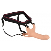 Силиконовый полый страпон на ремнях Silicone Strap-on - 16 см. - Orion - купить с доставкой в Нефтекамске