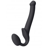Черный безремневой страпон Silicone Bendable Strap-On S - Strap-on-me - купить с доставкой в Нефтекамске