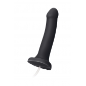 Черный фаллос с имитацией эякуляции Silicon Cum Dildo L - 19,6 см. - Strap-on-me - купить с доставкой в Нефтекамске