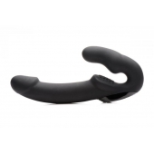 Черный безремневой страпон Urge Silicone Strap On с пультом ДУ - 24 см. - XR Brands - купить с доставкой в Нефтекамске