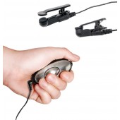 Черные электрические зажимы для сосков Shock Therapy Nipple Clamps - Pipedream - купить с доставкой в Нефтекамске