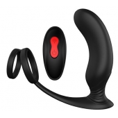 Черный массажер простаты REMOTE P-PLEASER - Dream Toys - в Нефтекамске купить с доставкой