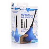 Анальный душ с 3 насадками Premium One-way Valve Anal Douche Set - XR Brands - купить с доставкой в Нефтекамске