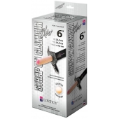 Пояс-трусики с насадкой Glamour Silver - 15,5 см. - LOVETOY (А-Полимер) - купить с доставкой в Нефтекамске