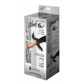 Пояс-трусики с насадкой Glamour - 17 см. - LOVETOY (А-Полимер) - купить с доставкой в Нефтекамске