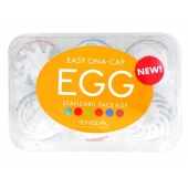 Набор из 6 мастурбаторов Tenga EGG Easy Beat с различным рельефом - Tenga - в Нефтекамске купить с доставкой