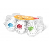 Набор из 6 мастурбаторов Tenga EGG Easy Beat с различным рельефом - Tenga - в Нефтекамске купить с доставкой