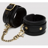 Черные оковы на ноги Bound to You Faux Leather Ankle Cuffs - Fifty Shades of Grey - купить с доставкой в Нефтекамске