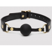Черный кляп-шар Bound to You Faux Leather Ball Gag - Fifty Shades of Grey - купить с доставкой в Нефтекамске