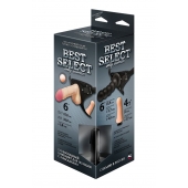Черный пояс для женщин BEST SELECT с 3 насадками - LOVETOY (А-Полимер) - купить с доставкой в Нефтекамске