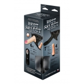 Черный женский пояс BEST SELECT с 3 насадками и вибрацией - LOVETOY (А-Полимер) - купить с доставкой в Нефтекамске